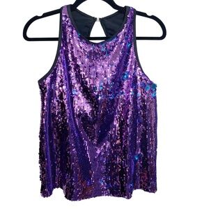 Weissman Top Girls XXL Child Purple Sequin Tank Dance Costume Competition